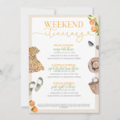 Comer See Bachelorette Itinerary Einladung (Vorderseite)