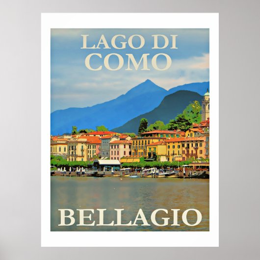 Comer See, Bellagio, Italien Poster (Vorne)