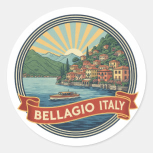 Comer See Bellagio Italien Runder Aufkleber