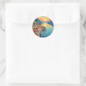 Comer See Bellagio Italien Sunset Runder Aufkleber (Tasche)