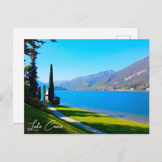 Comer See Bellagio Walkway Italien Postkarte (Vorne/Hinten)