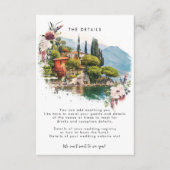 Comer See Italien Hochzeitskarte Begleitkarte (Vorderseite)