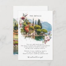 Comer See Italien Hochzeitskarte