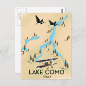 Comer See Italien Karte Reiseplakat (Vorne/Hinten)