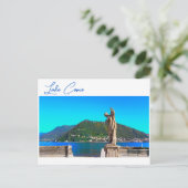 Comer See Italien Landschaft Aussicht auf Berge Postkarte (Stehend Vorderseite)