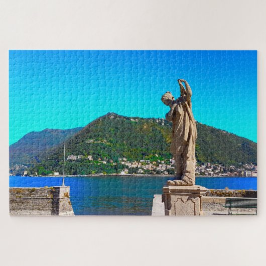 Comer See - Italien Landschaft Berge Aussicht Puzzle (Horizontal)