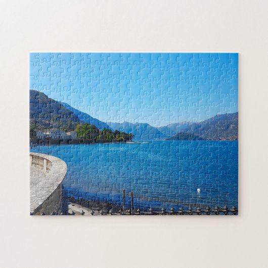 Comer See Italien Landschaftsgebirge Puzzle (Horizontal)