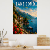 🌊 Comer See Italien Luxus am Seeufer Poster (Küche)