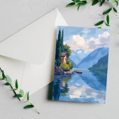 Comer See, Italien Malerei Postkarte