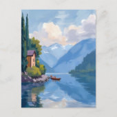 Comer See, Italien Malerei Postkarte (Vorderseite)
