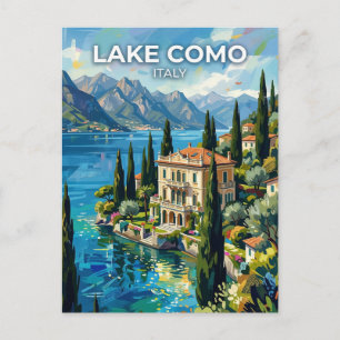 Comer See Italien Postkarte