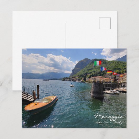 Comer See, Italien Postkarte (Vorne/Hinten)