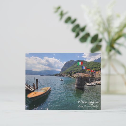 Comer See, Italien Postkarte (Stehend Vorderseite)