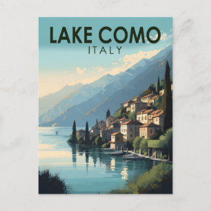 Comer See Italien Reise Kunst Vintage Postkarte