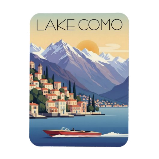 Comer See Italien Reise Magnet (Vertikal)