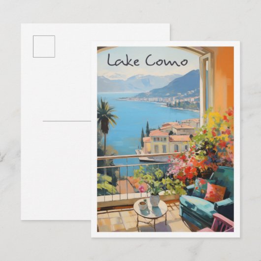 Comer See Italien Reise  Postkarte (Vorne/Hinten)