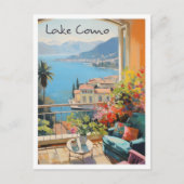 Comer See Italien Reise  Postkarte (Vorderseite)