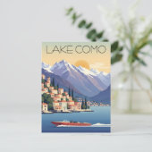 Comer See Italien Reise Postkarte (Stehend Vorderseite)