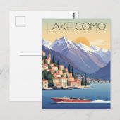 Comer See Italien Reise Postkarte (Vorne/Hinten)