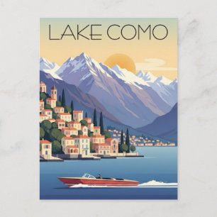 Comer See Italien Reise Postkarte