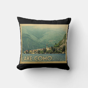 Comer See Italien Reisen im Vintage-Stil Kissen