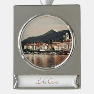 Comer See, Italien Reisen Kunst, Dichtung und Musi Banner-Ornament Silber