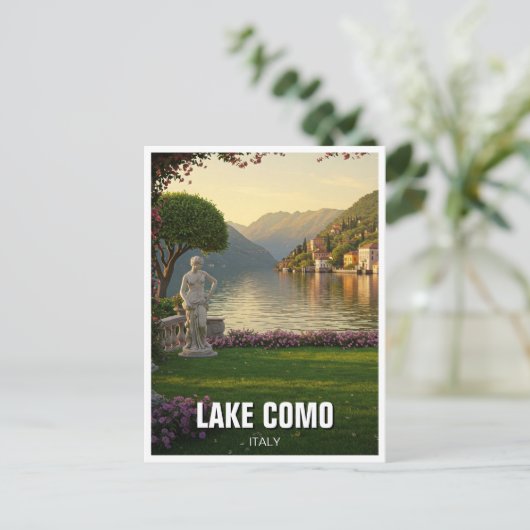 Comer See Italien Reisen Postkarte (Stehend Vorderseite)
