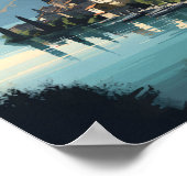 Comer See Italien Reisen Vintag Poster (Ecke)