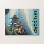 Comer See Italien Reisen Vintag Puzzle (Horizontal)