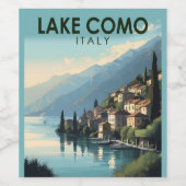 Comer See Italien Reisen Vintag Weinetikett (Einzelnes Label)