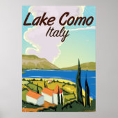 Comer See Italien Reiseplakat. Poster (Vorne)