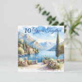 Comer See Italien Romantischer Urlaub Jubiläum Ges Karte (Stehend Vorderseite)