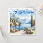 Comer See Italien Romantischer Urlaub Jubiläum Ges Karte (Vorderseite/Rückseite Beispiel)