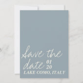 Comer See Italien Save the Date mit Zeichnungen Einladung (Rückseite)