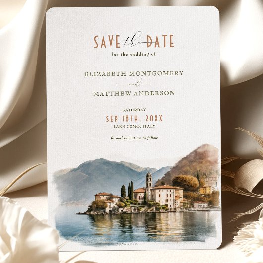 Comer See Italien Save the Date Zielort Einladung