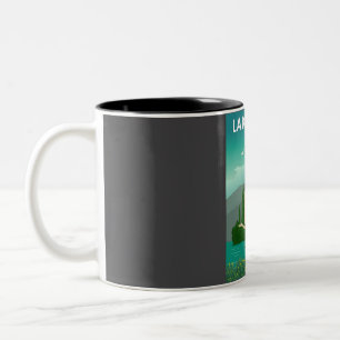 Comer See Italien Vintag Minimal Retro Travel Post Zweifarbige Tasse