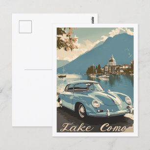 Comer See Italien Vintage Berühmter Reiseort Postkarte