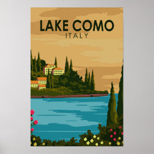 Comer See Italien Vintage Poster