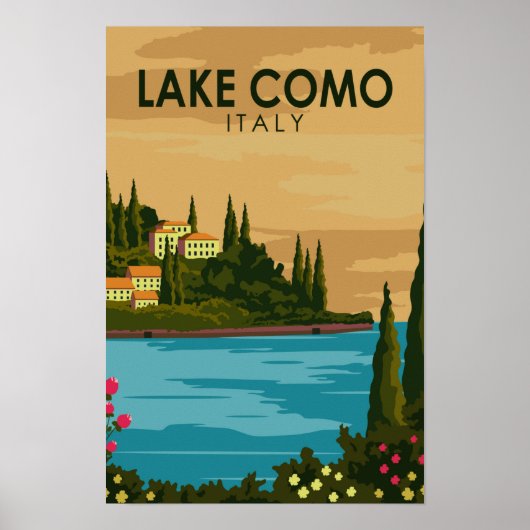 Comer See Italien Vintage Poster (Vorne)