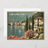 Comer See, Italien Vintage Postkarte (Vorne/Hinten)