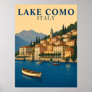 Comer See Italien Vintage Reise Italienische Seen Poster