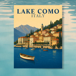 Comer See Italien Vintage Reise Italienische Seen Postkarte