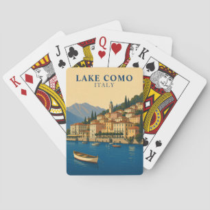 Comer See Italien Vintage Reise Italienische Seen Spielkarten