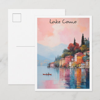 Comer See Italien Vintage Reise Kunst Postkarte