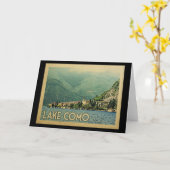 Comer See Italien Vintage Travel Karte (Gelbe Blume)