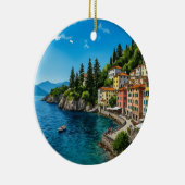 Comer See Italien Wasserfarbe Keramik Ornament (Rechts)