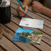 Comer See Italien Wasserfarben Postkarte