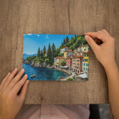 Comer See Italien Wasserfarben Postkarte