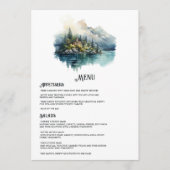 Comer See Italienische Hochzeit in Urlaubsort Menükarte (Vorderseite)