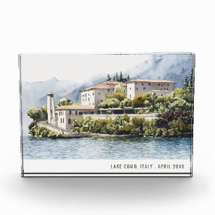 Comer See Norditalien Wasserfarbe Italien Reisen Fotoblock